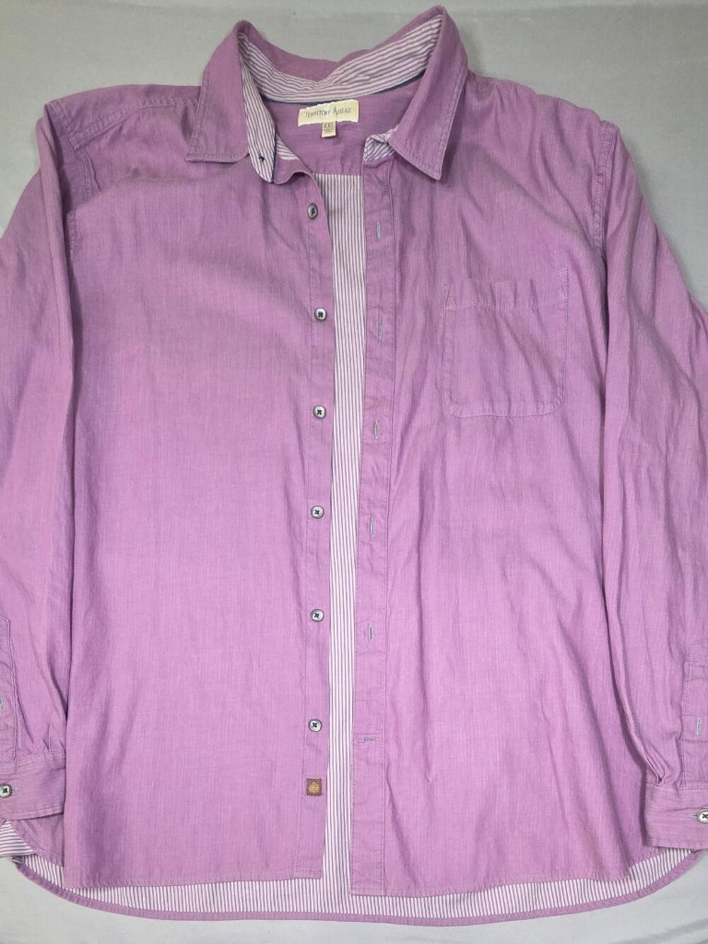 Territory Ahead XXL Dusty Purple Cotton LS Shirt